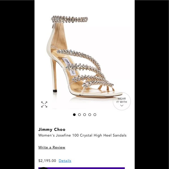 Jimmy choo womens josefine 100 crystal high heal cost 2,400$ with tax & shipping - Picture 1 of 10